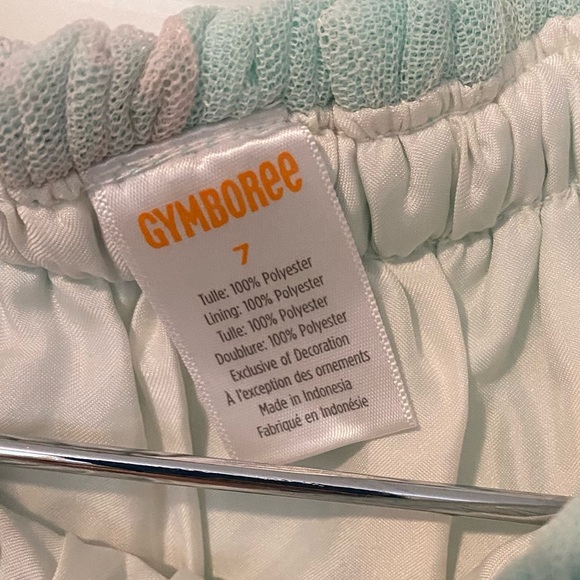 Gymboree Light Green Teal Pink Tulle Skirt Size 7 - Picture 5 of 5